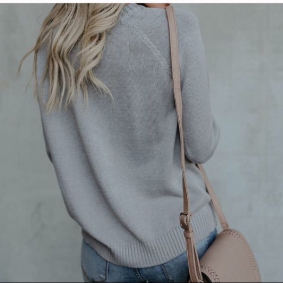 New! Last L cable knit heart sweater - Picture 3 of 4